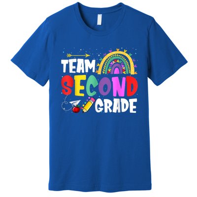 Team 2Nd Second Grade Teacher Back To School Vintage Gift Premium T-Shirt