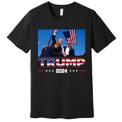 Trump 2024 Survived Shot At Rally Premium T-Shirt