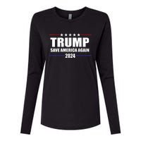 Trump 2024 Save America Save America Again Trump Womens Cotton Relaxed Long Sleeve T-Shirt