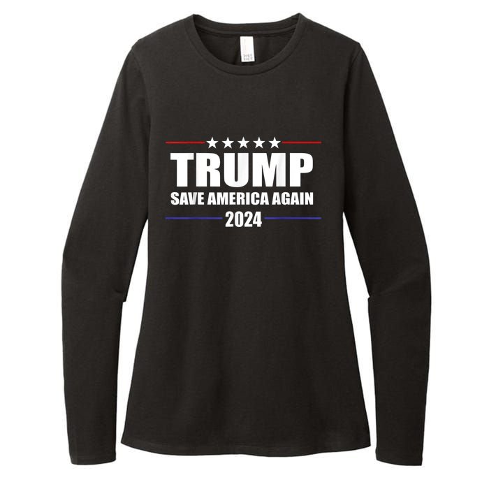 Trump 2024 Save America Save America Again Trump Womens CVC Long Sleeve Shirt