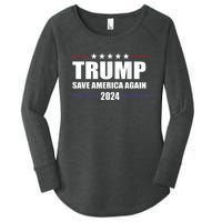 Trump 2024 Save America Save America Again Trump Women's Perfect Tri Tunic Long Sleeve Shirt