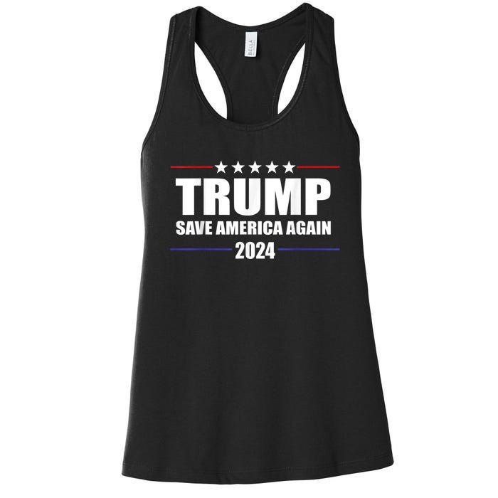 Trump 2024 Save America Save America Again Trump Women's Racerback Tank