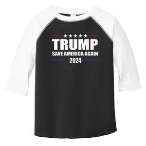 Trump 2024 Save America Save America Again Trump Toddler Fine Jersey T-Shirt