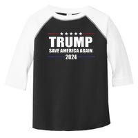 Trump 2024 Save America Save America Again Trump Toddler Fine Jersey T-Shirt