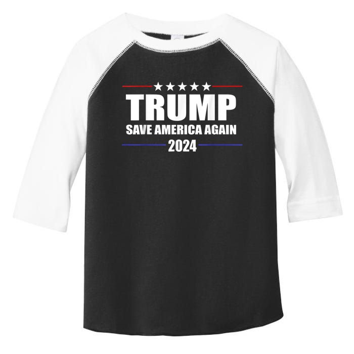 Trump 2024 Save America Save America Again Trump Toddler Fine Jersey T-Shirt