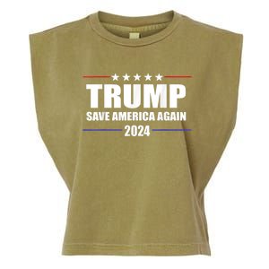 Trump 2024 Save America Save America Again Trump Garment-Dyed Women's Muscle Tee