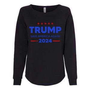 Trump 2024 Save America Again Womens California Wash Sweatshirt