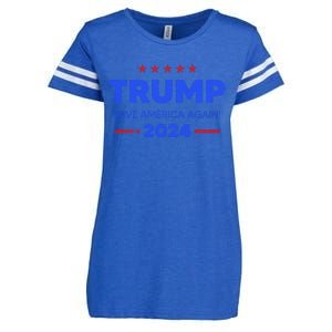 Trump 2024 Save America Again Enza Ladies Jersey Football T-Shirt