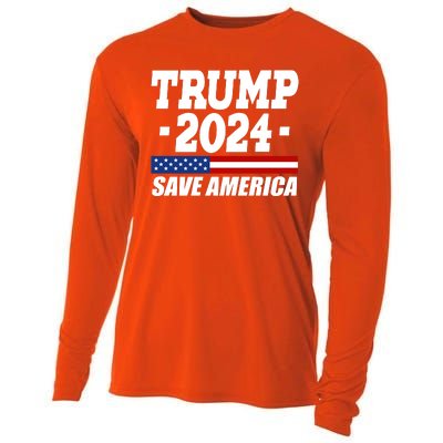 Trump 2024 Save America Cooling Performance Long Sleeve Crew