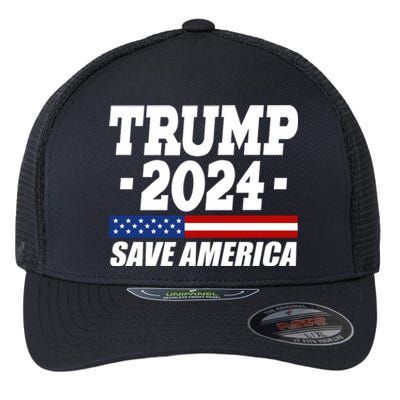 Trump 2024 Save America Flexfit Unipanel Trucker Cap