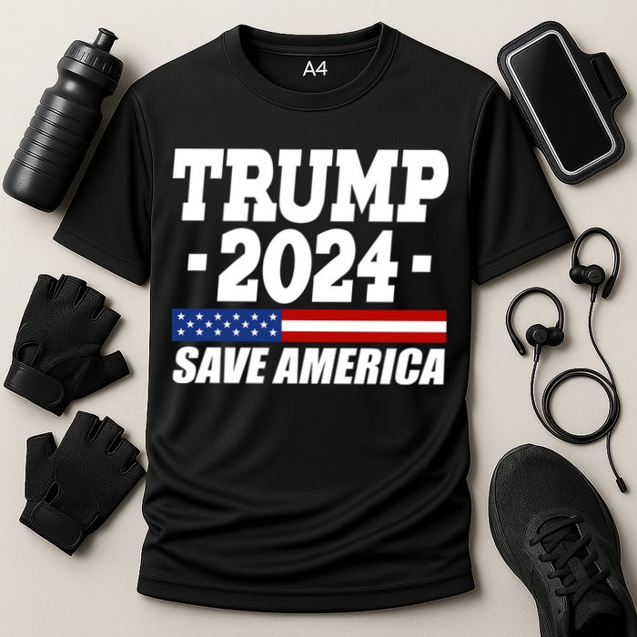 Trump 2024 Save America Cooling Performance Crew T-Shirt
