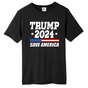 Trump 2024 Save America Tall Fusion ChromaSoft Performance T-Shirt