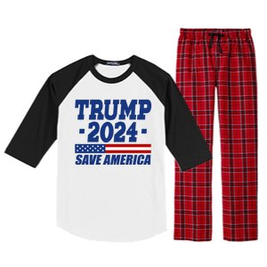 Trump 2024 Save America Raglan Sleeve Pajama Set