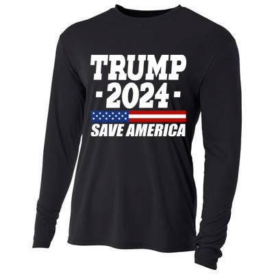 Trump 2024 Save America Cooling Performance Long Sleeve Crew