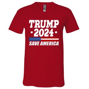 Trump 2024 Save America V-Neck T-Shirt