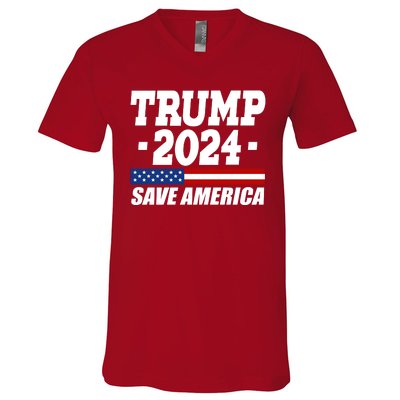 Trump 2024 Save America V-Neck T-Shirt