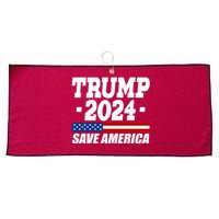 Trump 2024 Save America Large Microfiber Waffle Golf Towel