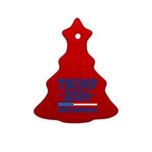 Trump 2024 Save America Ceramic Tree Ornament