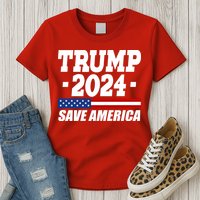 Trump 2024 Save America Womens T-Shirt
