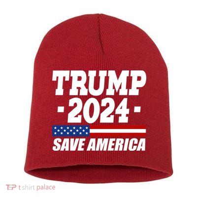 Trump 2024 Save America Short Acrylic Beanie