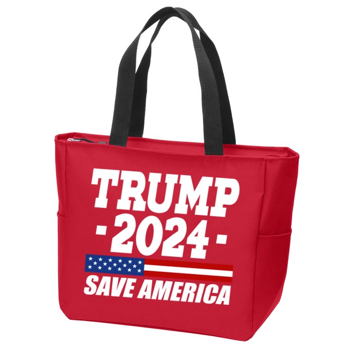 Trump 2024 Save America Zip Tote Bag