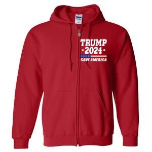 Trump 2024 Save America Full Zip Hoodie