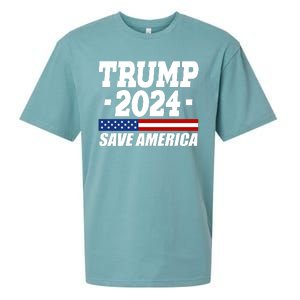 Trump 2024 Save America Sueded Cloud Jersey T-Shirt