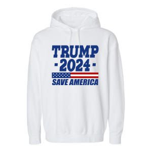 Trump 2024 Save America Garment-Dyed Fleece Hoodie