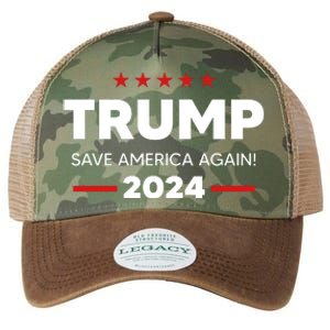 Trump 2024 Save America Again Legacy Tie Dye Trucker Hat