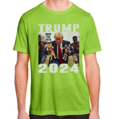 Trump 2024 Save The Cats Saying Debate Adult ChromaSoft Performance T-Shirt