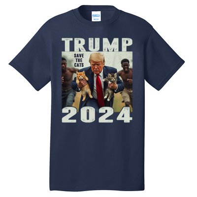 Trump 2024 Save The Cats Saying Debate Tall T-Shirt