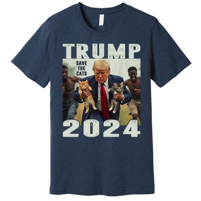 Trump 2024 Save The Cats Saying Debate Premium T-Shirt