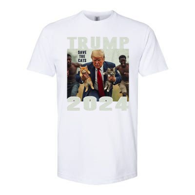 Trump 2024 Save The Cats Saying Debate Softstyle CVC T-Shirt