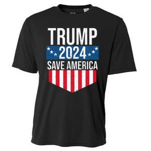 Trump 2024 Save America Donald Trump Supporters Cooling Performance Crew T-Shirt