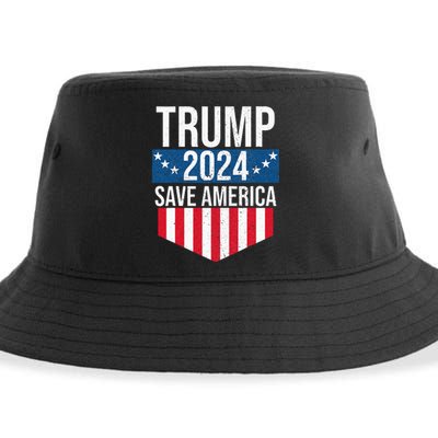 Trump 2024 Save America Donald Trump Supporters Sustainable Bucket Hat