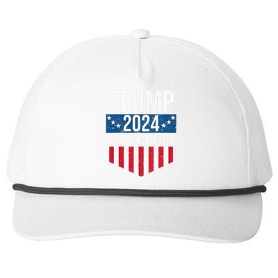 Trump 2024 Save America Donald Trump Supporters Snapback Five-Panel Rope Hat