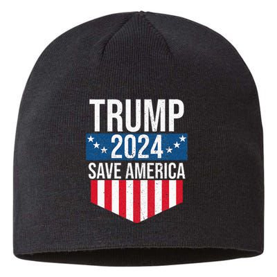 Trump 2024 Save America Donald Trump Supporters Sustainable Beanie