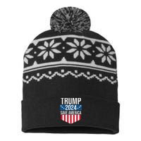 Trump 2024 Save America Donald Trump Supporters USA-Made Snowflake Beanie