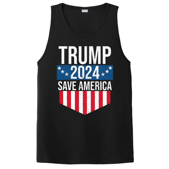 Trump 2024 Save America Donald Trump Supporters PosiCharge Competitor Tank