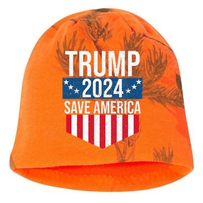 Trump 2024 Save America Donald Trump Supporters Kati - Camo Knit Beanie