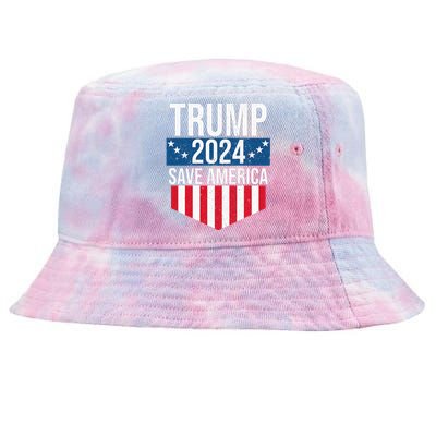 Trump 2024 Save America Donald Trump Supporters Tie-Dyed Bucket Hat