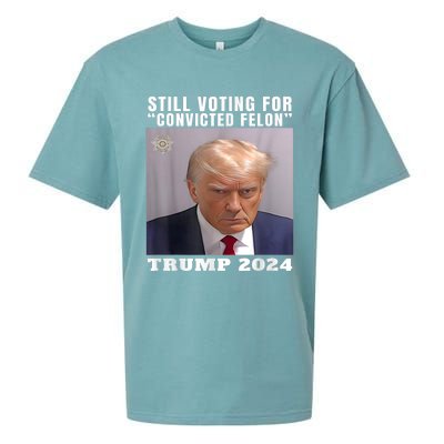 Trump 2024 Still Voting For Convicted Felon Political Sueded Cloud Jersey T-Shirt