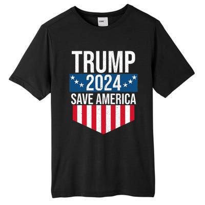 Trump 2024 Save America Donald Trump Supporters Tall Fusion ChromaSoft Performance T-Shirt