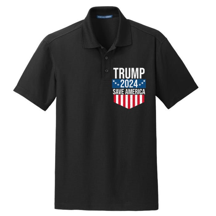 Trump 2024 Save America Donald Trump Supporters Dry Zone Grid Polo