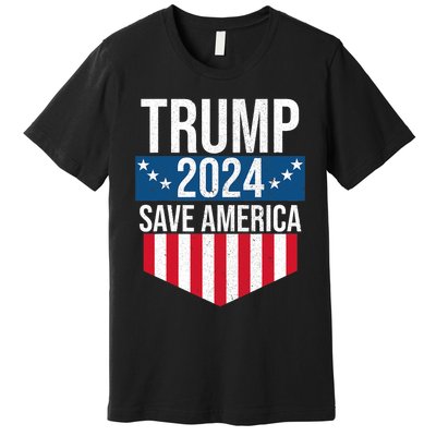 Trump 2024 Save America Donald Trump Supporters Premium T-Shirt