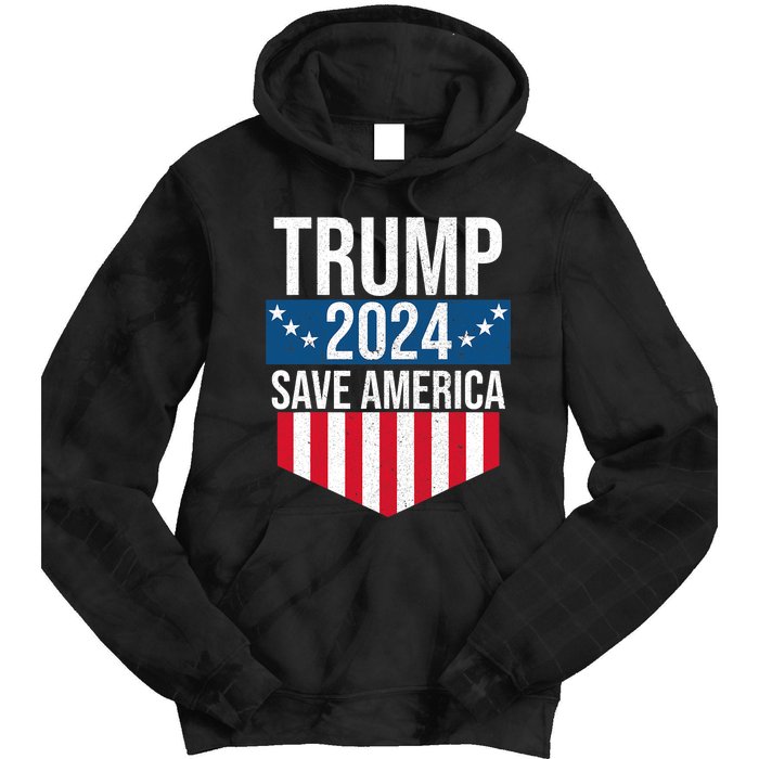 Trump 2024 Save America Donald Trump Supporters Tie Dye Hoodie