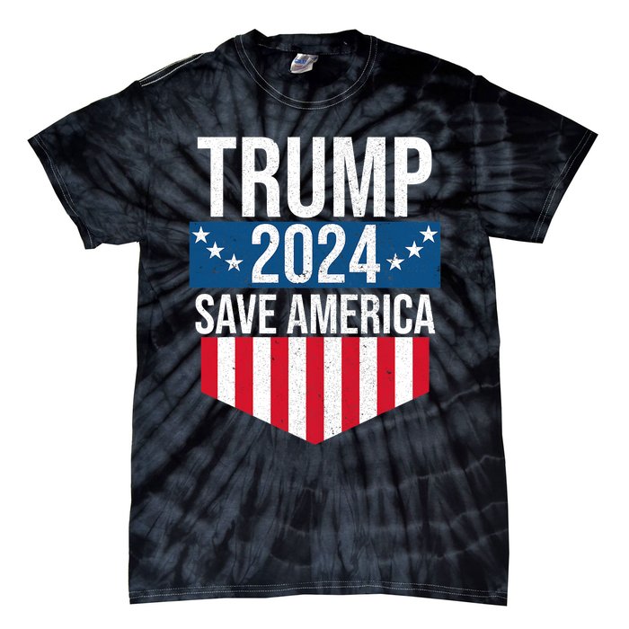 Trump 2024 Save America Donald Trump Supporters Tie-Dye T-Shirt