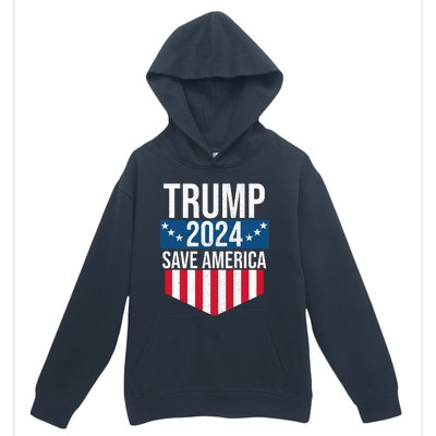 Trump 2024 Save America Donald Trump Supporters Urban Pullover Hoodie