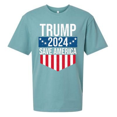 Trump 2024 Save America Donald Trump Supporters Sueded Cloud Jersey T-Shirt