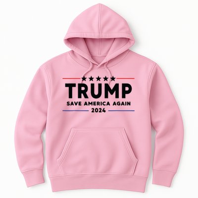 Trump 2024 Save America Again Vote Trump White Hoodie